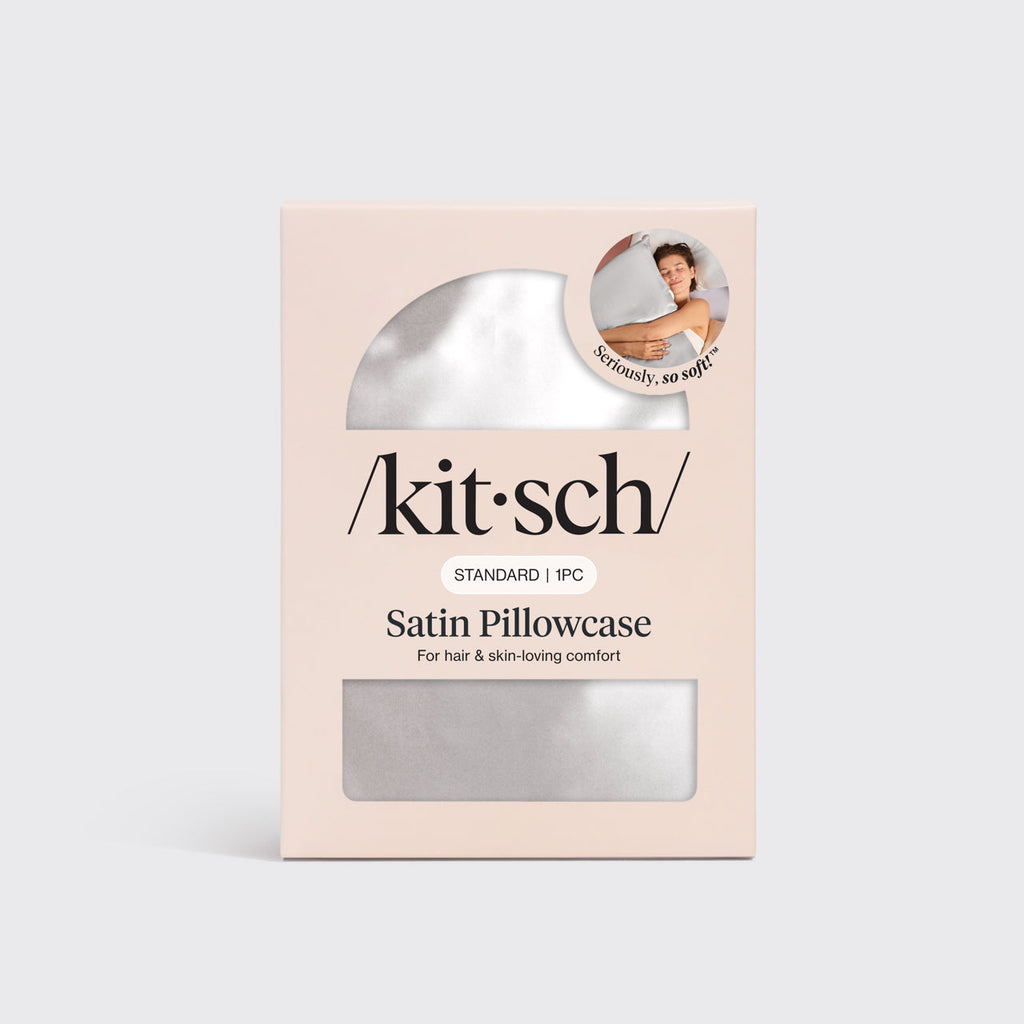 Satin Pillowcase in Silver
