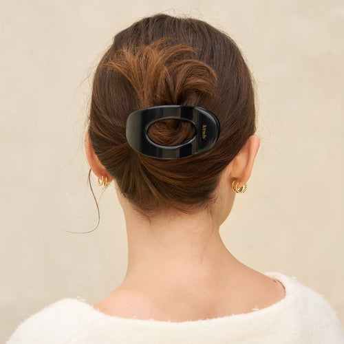 kitsch Black Flat Cloud Clip - Medium
