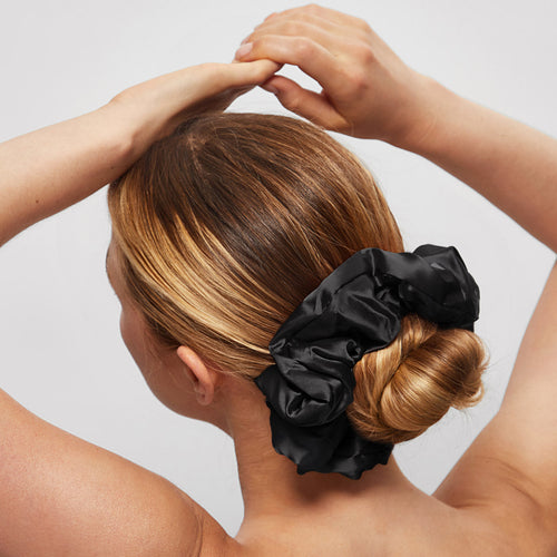 kitsch Black Satin Pillow Scrunchies® 4pc Set