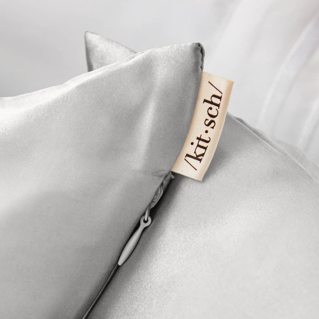 Satin Pillowcase in Silver 4 Pack Bundle - King