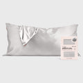 Satin Pillowcase in Silver 4 Pack Bundle - King