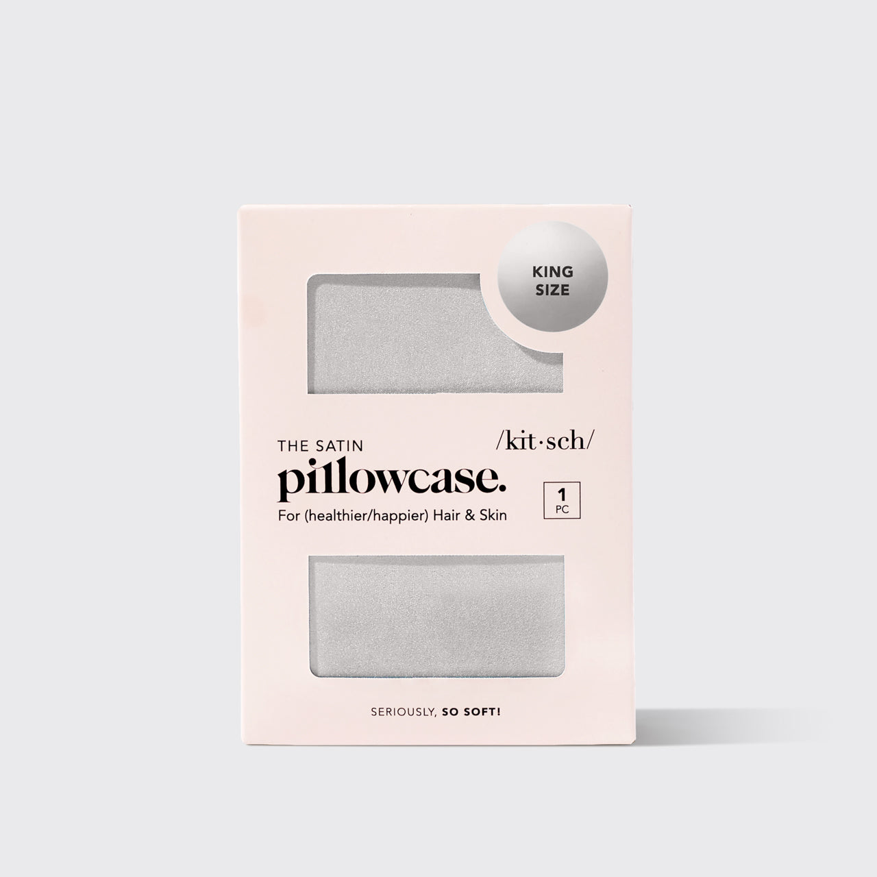 Satin Pillowcase in Silver 4 Pack Bundle - King