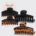Black & Tort Matte Claw Clips 2pc Set - Oversized