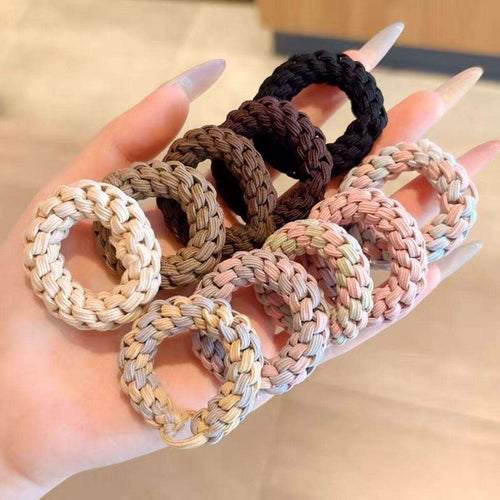 Hair accessories for women and girls—multicolored, stylish, and sweet braided elastic hair ties.